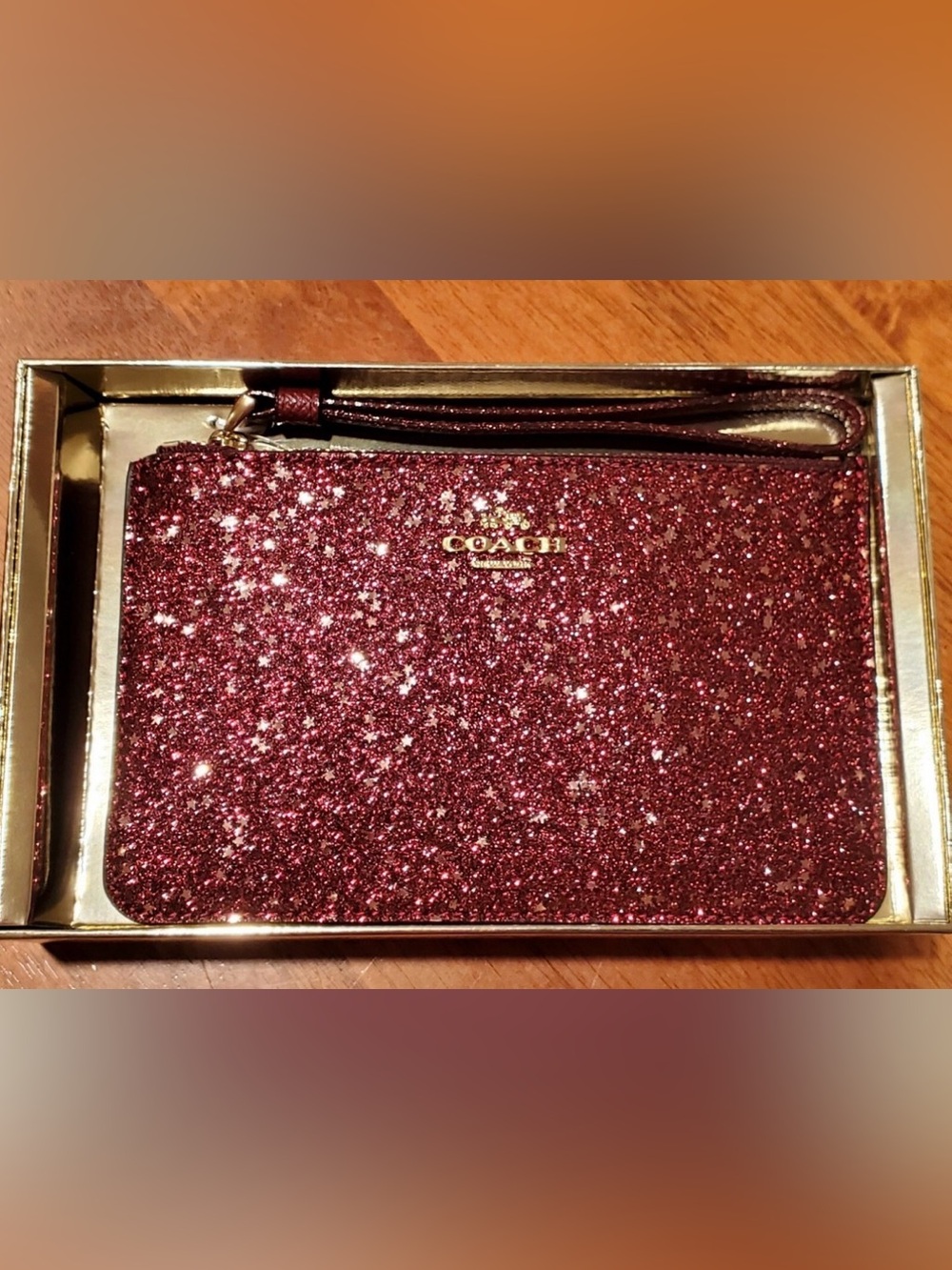 Coach Sparkling Red Wristlet